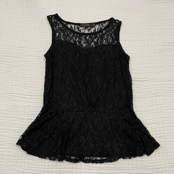 The Limited Tops - The Limited Black Lace Tank